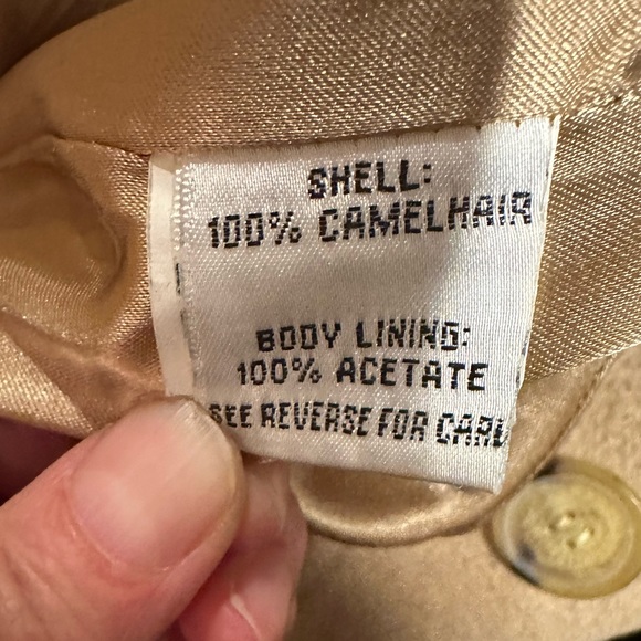 100% Camel Wool Larry Levine Winter Coat - Picture 6 of 6